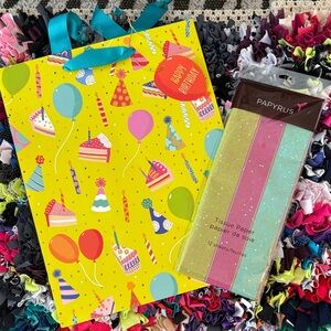 🆕Papyrus Birthday Gift Bag And Tissue Package